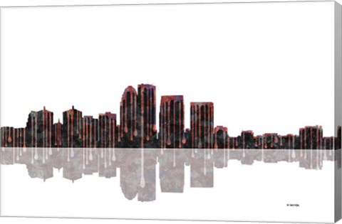 Framed Louisville Kentucky BW 1 Print