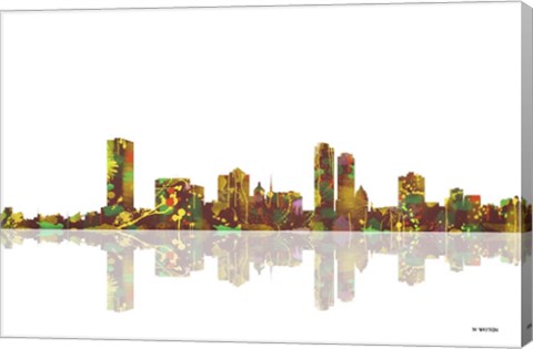 Framed Milwaukee Wisconsin Skyline 1 Print