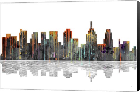 Framed Philadelphia Pennsylvania Skyline BW 1 Print