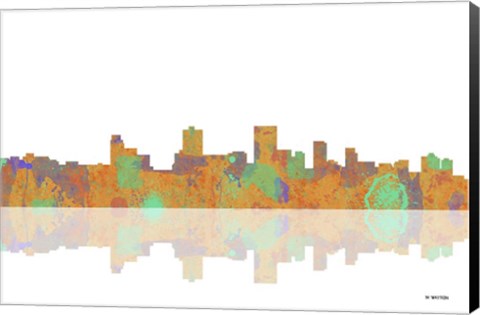 Framed Anchorage Alaska Skyline 1 Print
