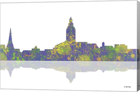 Framed Annapolis Maryland Skyline 1 Print