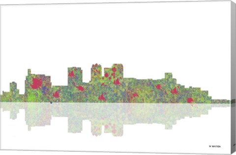 Framed Birmingham Alabama Skyline 1 Print