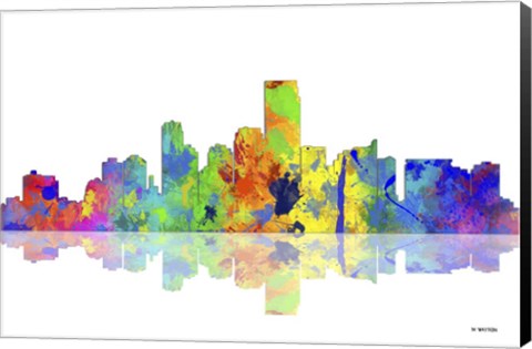 Framed Jersey City New Jersey Skyline 1 Print