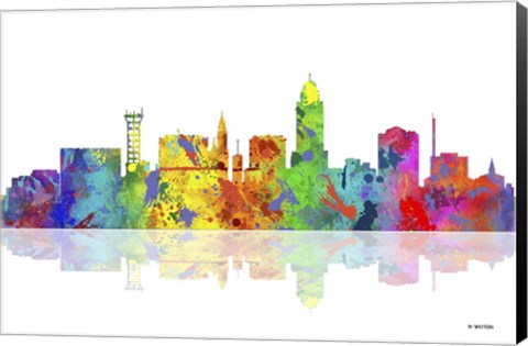 Framed Lincoln Nebraska Skyline 1 Print