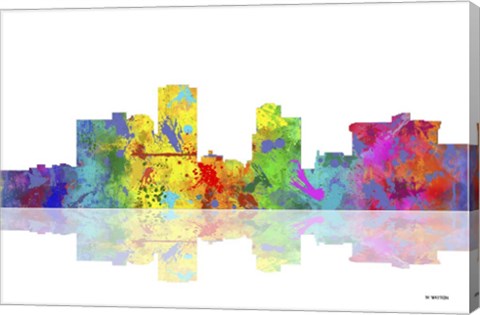 Framed Little Rock Arkansas Skyline 1 Print