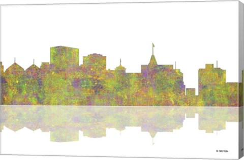 Framed Oakland California Skyline 1 Print