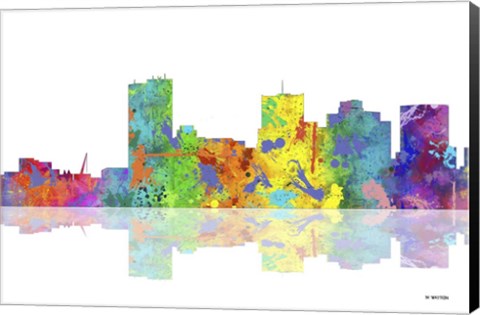 Framed Phoenix Arizona Skyline 1 Print