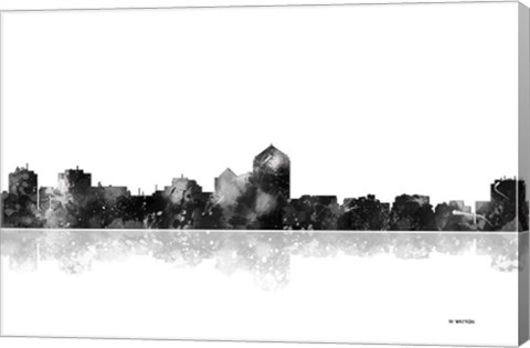 Framed Albuquerque New Mexico Skyline BG 1 Print