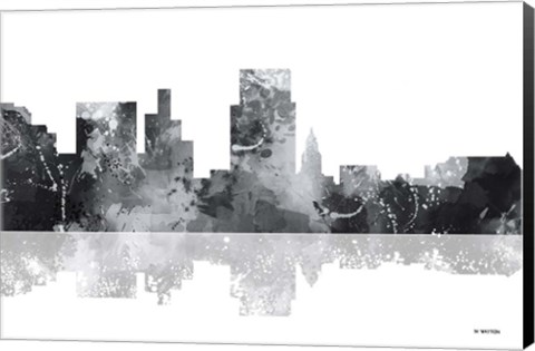 Framed Boise Idaho Skyline BG 1 Print