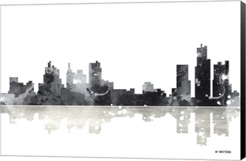 Framed Boston Mass Skyline BG 1 Print