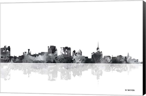 Framed Buffalo New York Skyline BG 1 Print