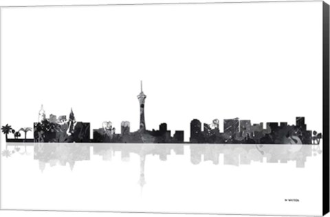Framed Las Vegas Nevada Skyline BG 1 Print