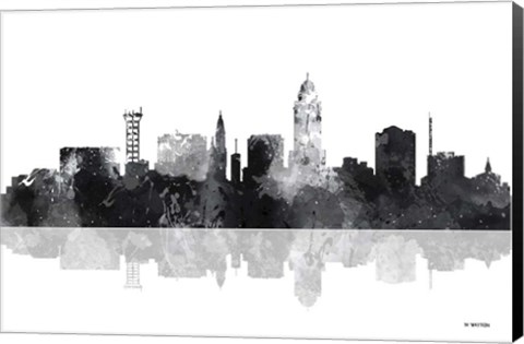 Framed Lincoln Nebraska Skyline BG 1 Print