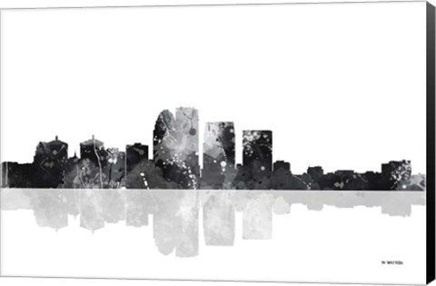 Framed Louisville Kentucky Skyline BG 1 Print