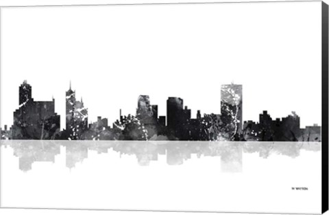 Framed Memphis Tennessee Skyline BG 1 Print