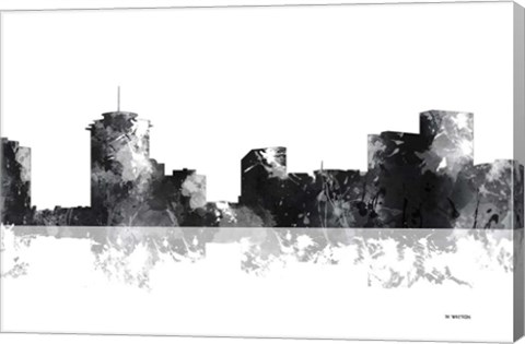 Framed New Orleans Louisiana Skyline BG 1 Print