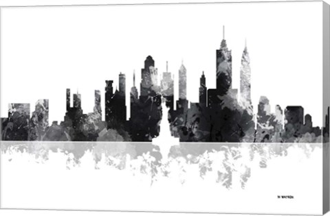 Framed New York New York Skyline BG 1 Print