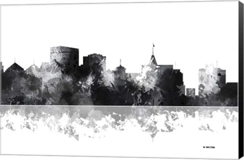 Framed Oakland California Skyline BG 1 Print