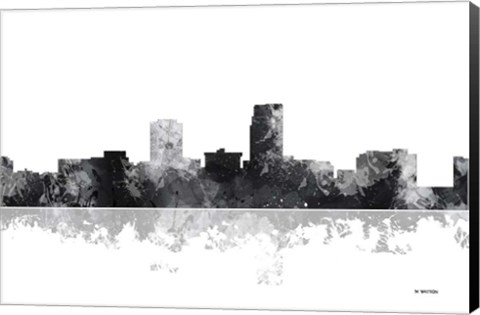 Framed Omaha Nebraska Skyline BG 1 Print