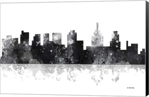 Framed Philadelphia Skyline BG 1 Print