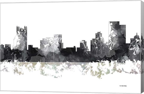 Framed Pittsburgh Pennsylvania BW 1 Print