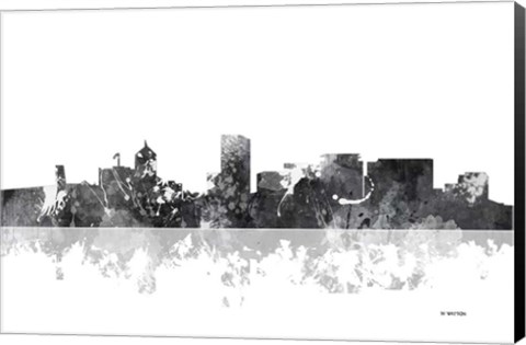 Framed Portland Oregon Skyline BG 1 Print