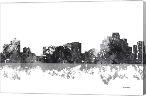 Framed Reno Nevada Skyline BG 1 Print