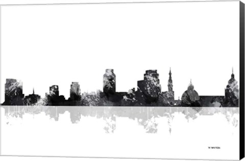 Framed Sacramento California Skyline BG 1 Print