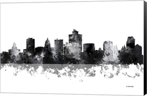 Framed Salt Lake City Utah Skyline BG 1 Print