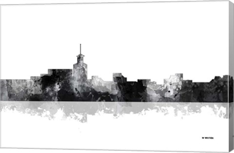 Framed Santa Fe New Mexico Skyline BG 1 Print