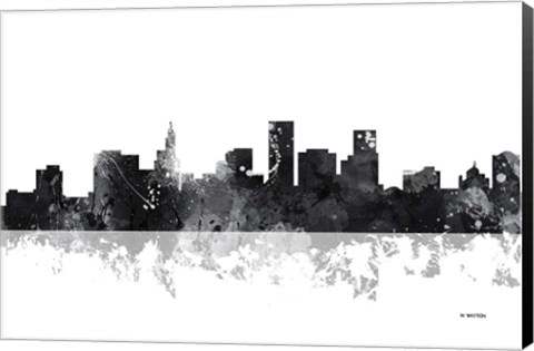 Framed St Paul Minnesota Skyline BG 1 Print