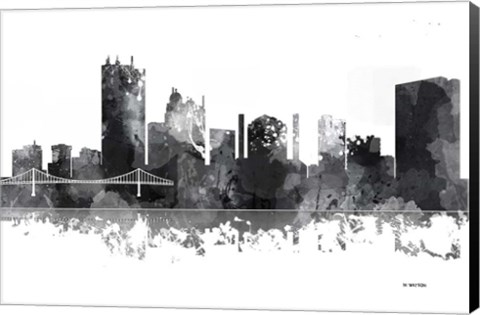 Framed Toledo Ohio Skyline BG 1 Print