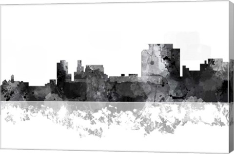 Framed Trenton New Jersey Skyline BG 1 Print