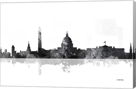 Framed Washington DC Skyline BG 1 Print