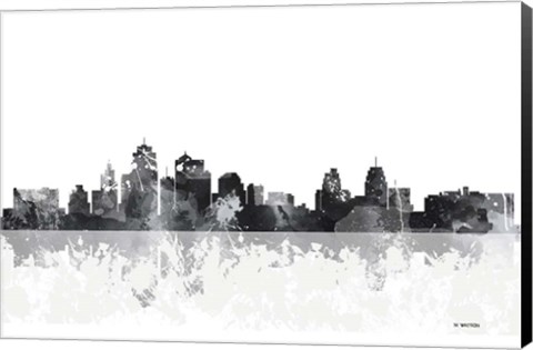 Framed Kansas City Missouri Skyline Print