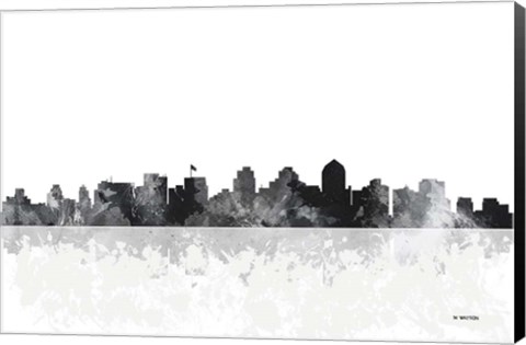 Framed San Diego California Skyline Print