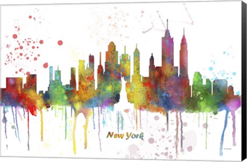 Framed New York New York Skyline Multi Colored 1 Print