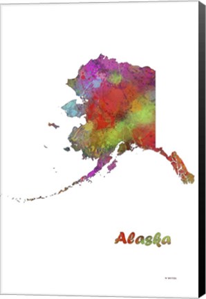 Framed Alaska State Map 1 Print
