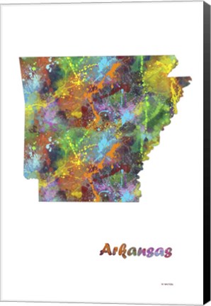 Framed Arkansas State Map 1 Print