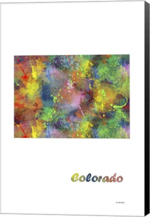 Framed Colorado State Map 1 Print