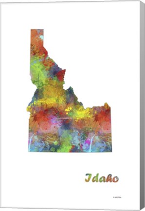 Framed Idaho State Map 1 Print