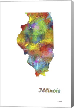 Framed Illinois State Map 1 Print