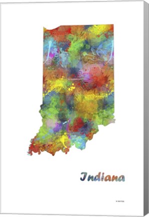 Framed Indiana State Map 1 Print