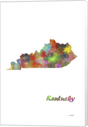 Framed Kentucky State Map 1 Print