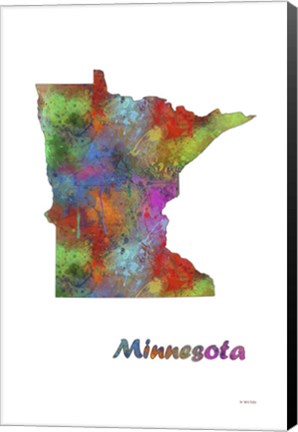 Framed Minnesota State Map 1 Print