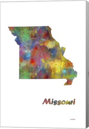 Framed Missouri State Map 1 Print