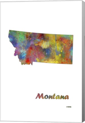 Framed Montana State Map 1 Print