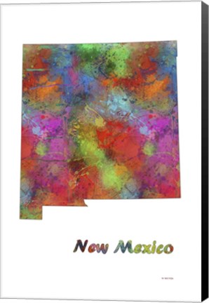 Framed New Mexico State Map 1 Print