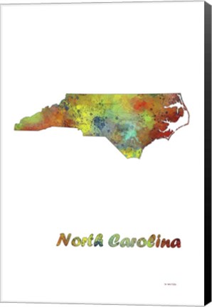 Framed North Carolina  State Map 1 Print