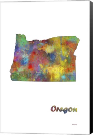 Framed Oregon State Map 1 Print